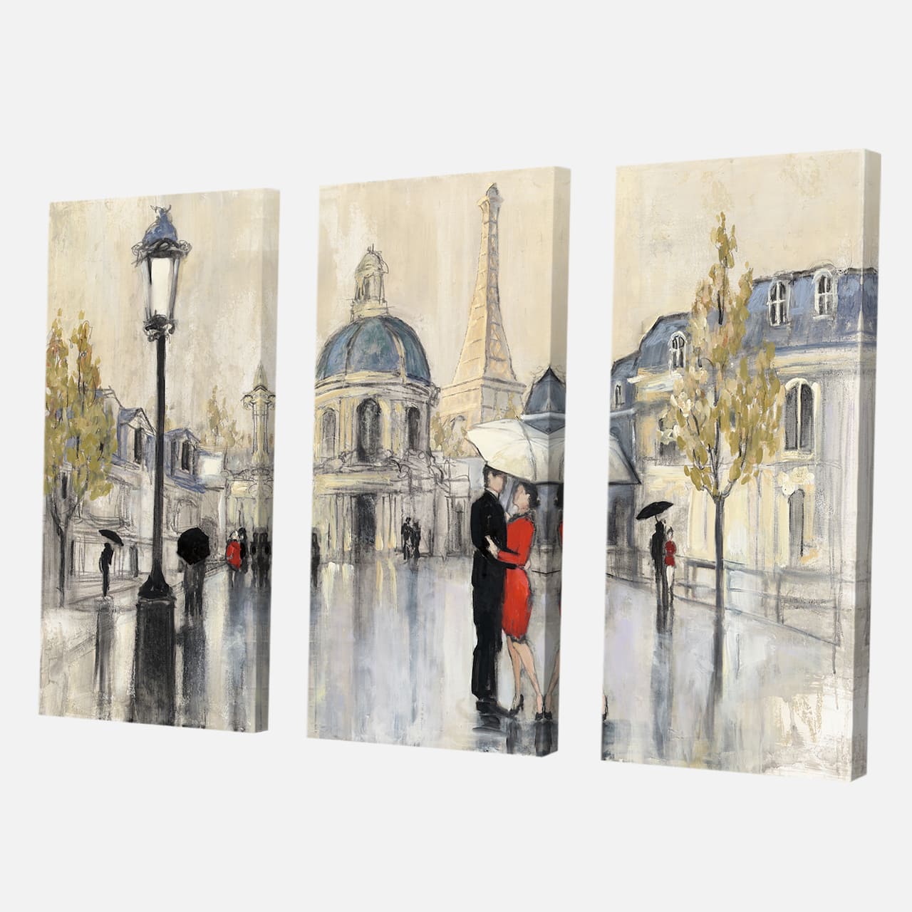 Designart - Love in Paris I - Romantic French Country Gallery-wrapped Canvas